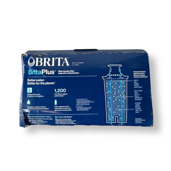 Brita Plus Replacement Water Filter, BPA-Free, High-Density Pitchers 4 PACK - Picture 2 of 2